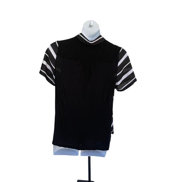 INC INTERNATIONAL CONCEPTS, XL, BLK WITH WHITE STRIPED TOP - Picture 2 of 7